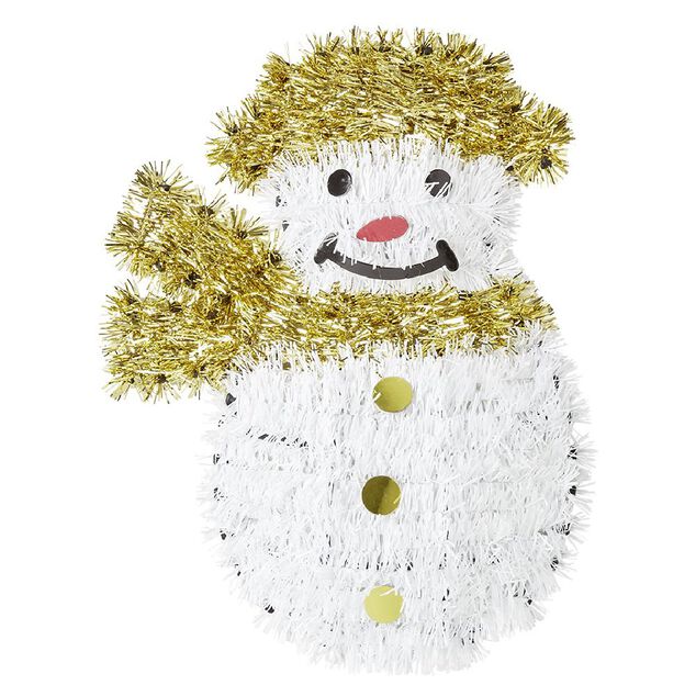 D&eacute;coration bonhomme de neige &agrave; poser H33cm