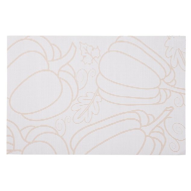 Set de table rectangulaire plastique motif citrouille orange 30x45cm