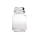 Bocal en verre transparent avec couvercle hermétique 800ml - H.17cm