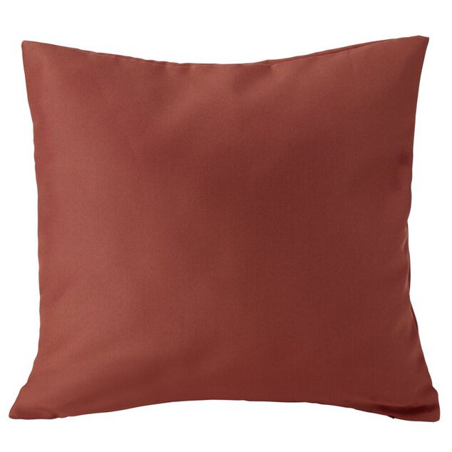 Housse de coussin polyester 40x40cm terracotta