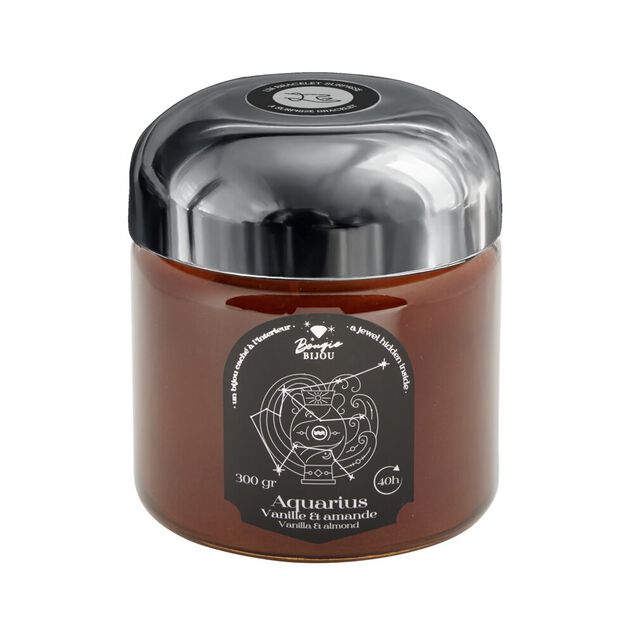 Bougie bijoux bracelet astrologie argent&eacute; verre parfum&eacute;e &Oslash;8xH10,5cm (12 mod&egrave;les)