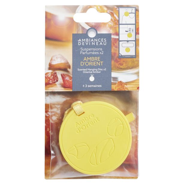 Suspension parfumée x2 Ambiances Devineau senteur ambre d'Orient
