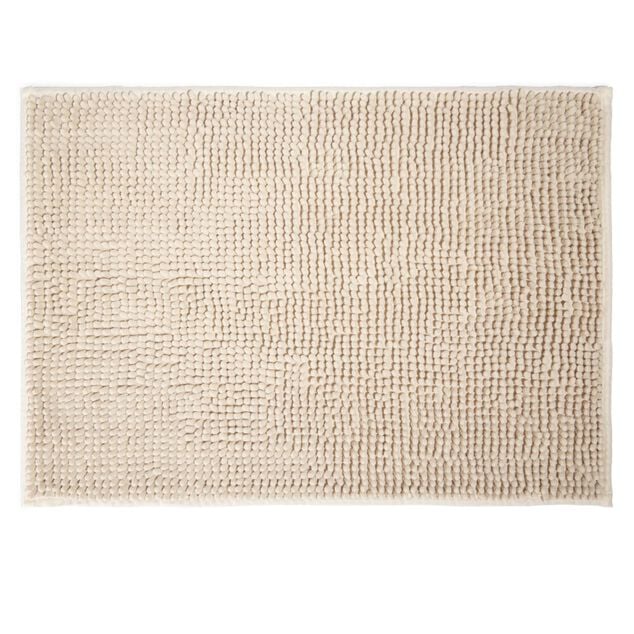 Tapis de salle de bain chenille taupe 65x45 cm