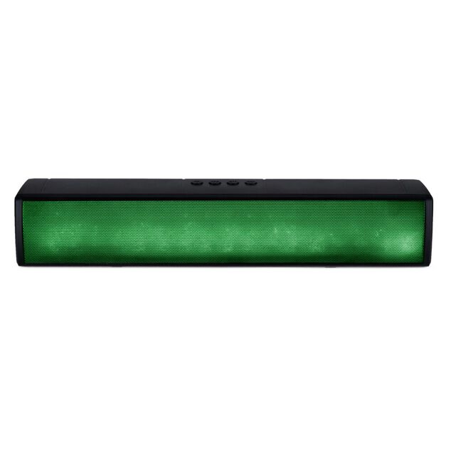 Barre de son lumineuse effet flamme plastique noir L40cm 10W