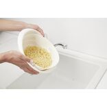 Panier égouttoir rotatif double couche 2en1 blanc Ø23xH10,5cm