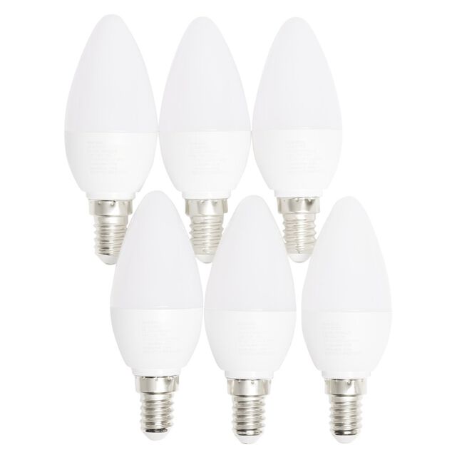 Lot de 6 ampoules LED E14 470lm 4,9W