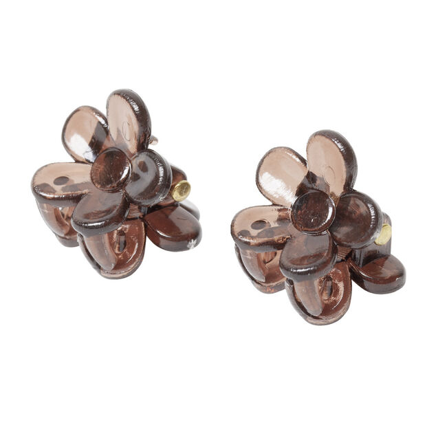 Pince &agrave; cheveux x2 fleur plastique &Oslash;1,5cm (2 mod&egrave;les)