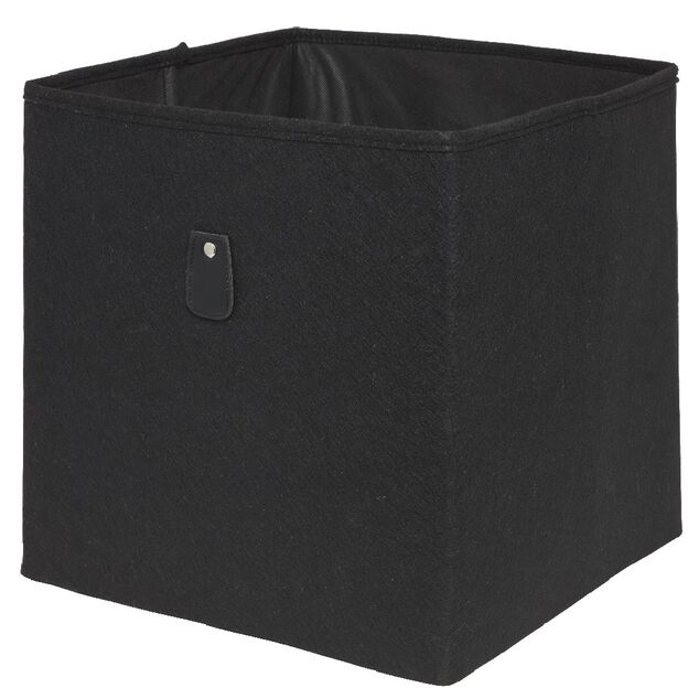 Pani&egrave;re Box Cube 31x29x31cm feutrine noir