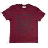 T-shirt Harry Potter Hogwarts coton rouge bordeaux