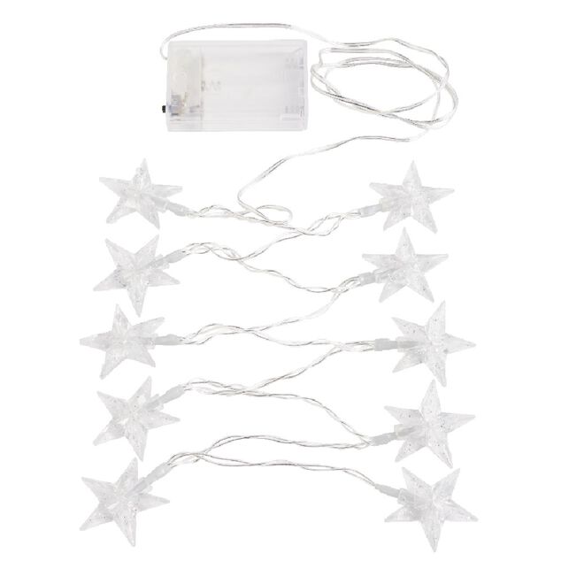 Guirlande électrique étoiles multicolores fixe L. 1 m