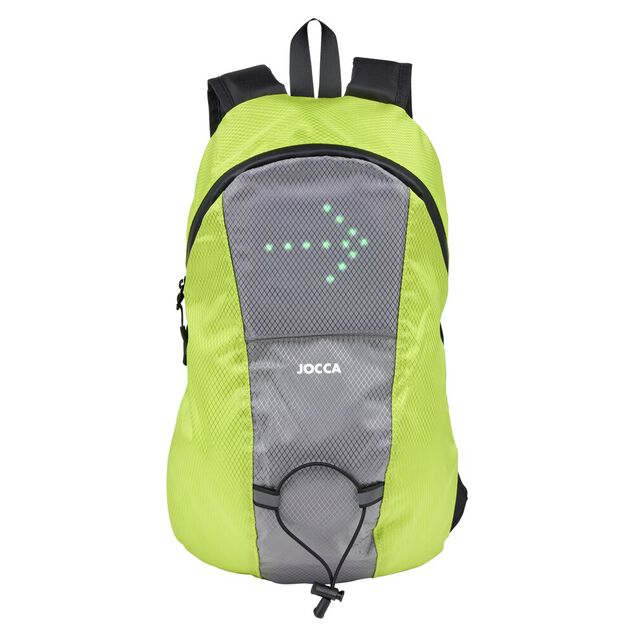 Sac &agrave; dos signal&eacute;tique LED vert et gris