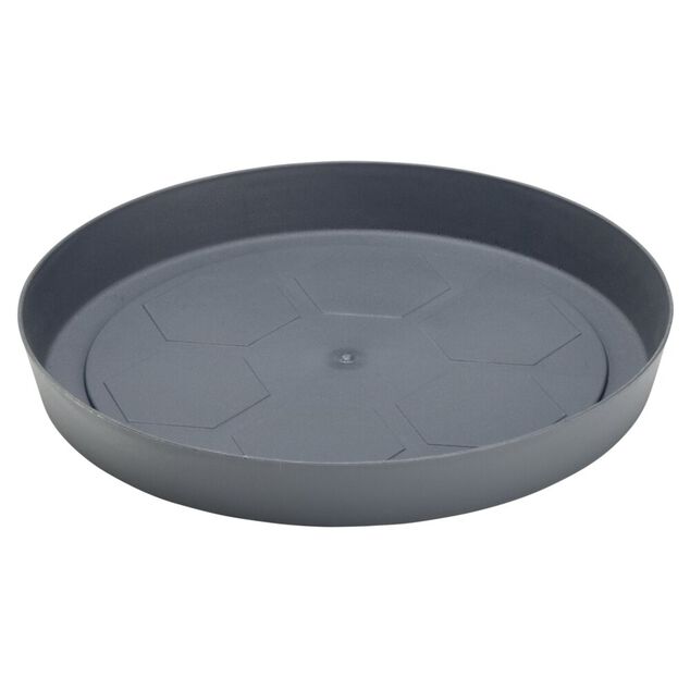 Soucoupe plastique pour pot rond 23L gris anthracite
