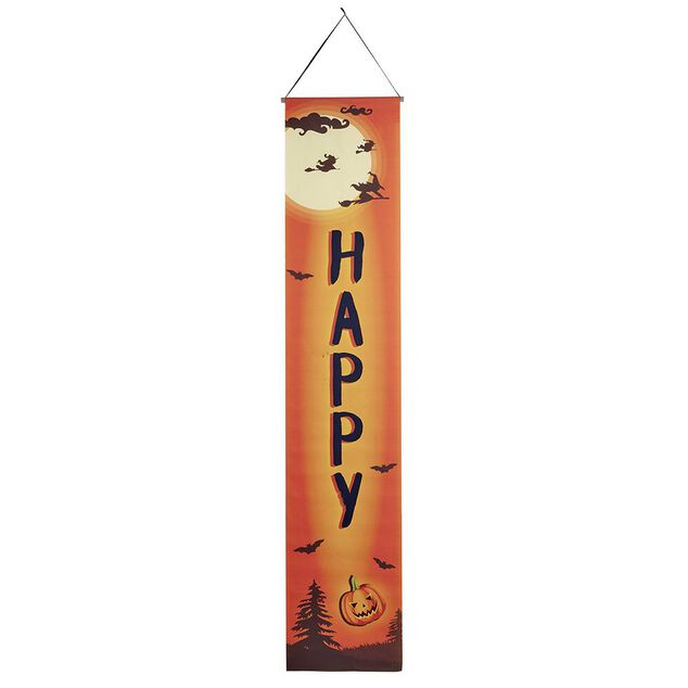 Banni&egrave;re verticale inscription Happy Halloween 40xH200cm x2