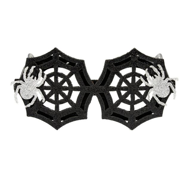 Lunettes femme fantaisie Halloween toile d'araign&eacute;e noir