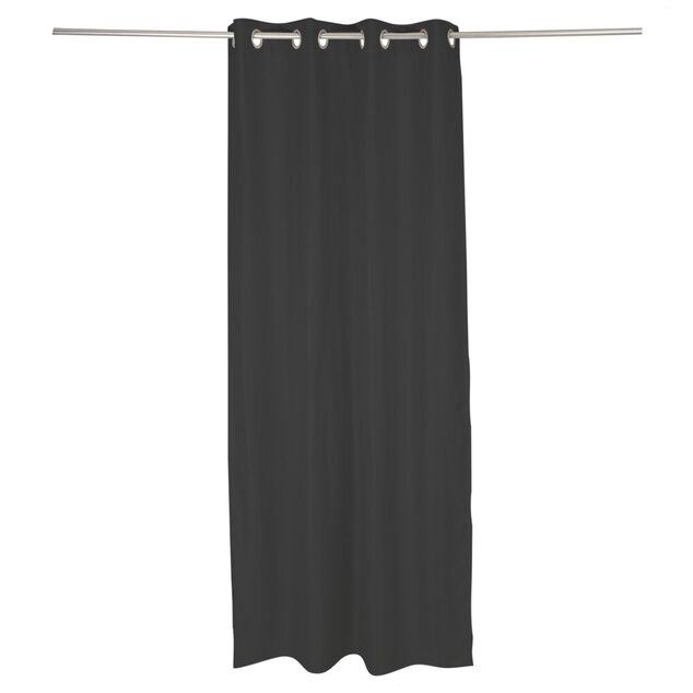 Rideau occultant effet tram&eacute; noir 140x240cm