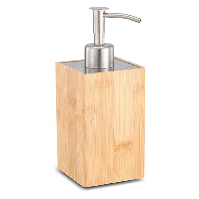 Distributeur &agrave; savon en bambou naturel