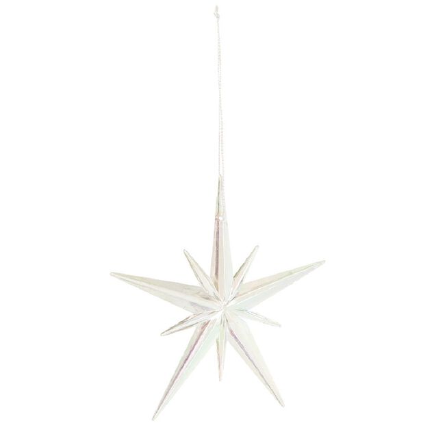 Suspension &Eacute;toile de No&euml;l en acrylique iridescent
