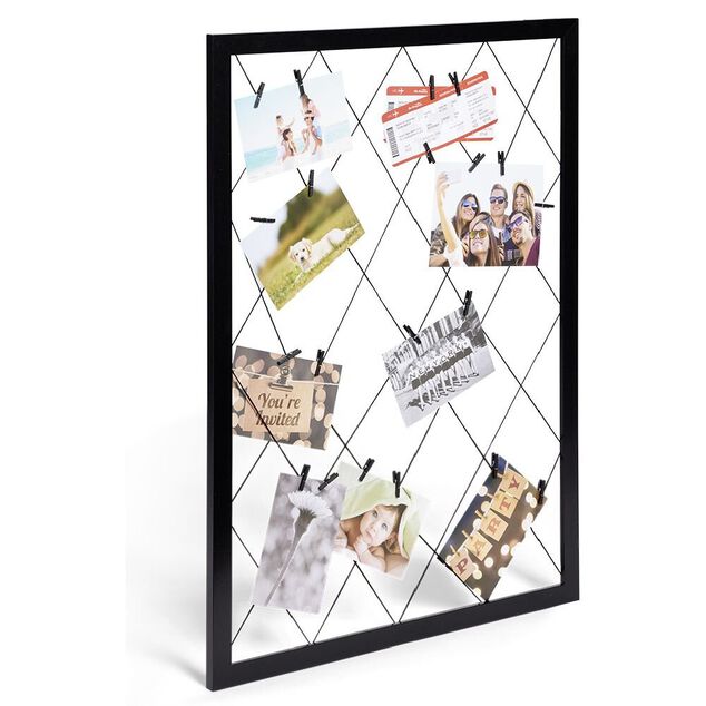 Hab & Gut -FR030- Pêle-mêle Avec 8 Pinces Fixées A Deux Cordes