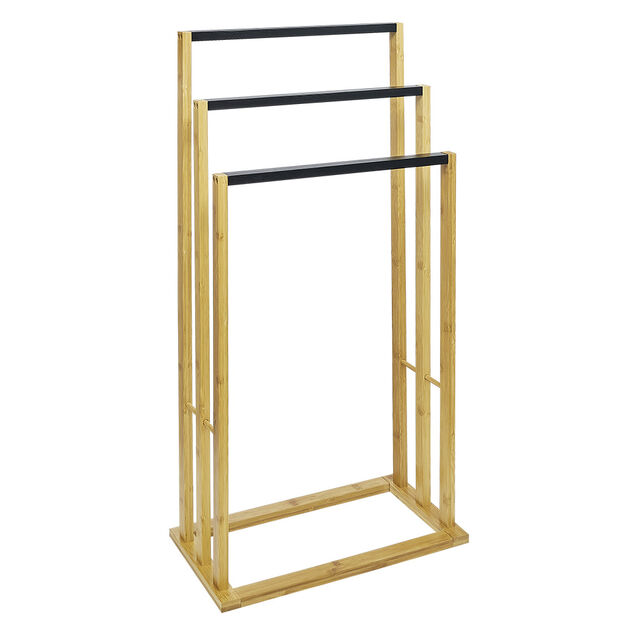 Porte serviette 3 niveaux bambou marron
