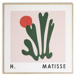 Cadre d&eacute;co en bois H. Matisse motif abstrait 30x30cm