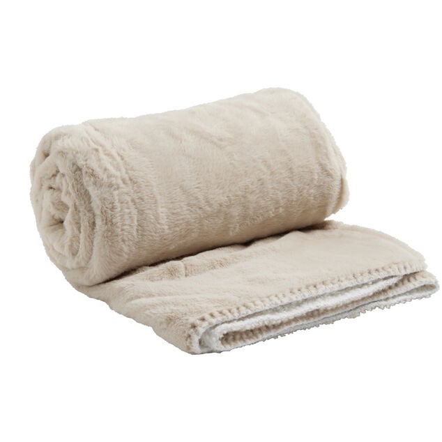 Plaid sherpa pilou pilou gris L130x160cm