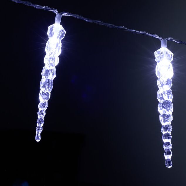 Guirlande lumineuse 40 LED stalactite blanc froid L309cm