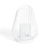 Bougeoir blanc &Oslash;12xH17,5cm