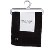 Essuie main carré 40x40 cm uni noir x2