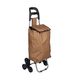 Chariot de course 3 roues marron 35x26xH89cm