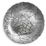 Assiette &agrave; dessert en verre gris Halloween &Oslash;21cm
