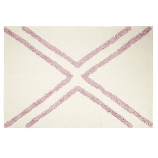 Tapis d'int&eacute;rieur polycoton motif azt&egrave;que tuft&eacute; 60x90cm (4 mod&egrave;les)