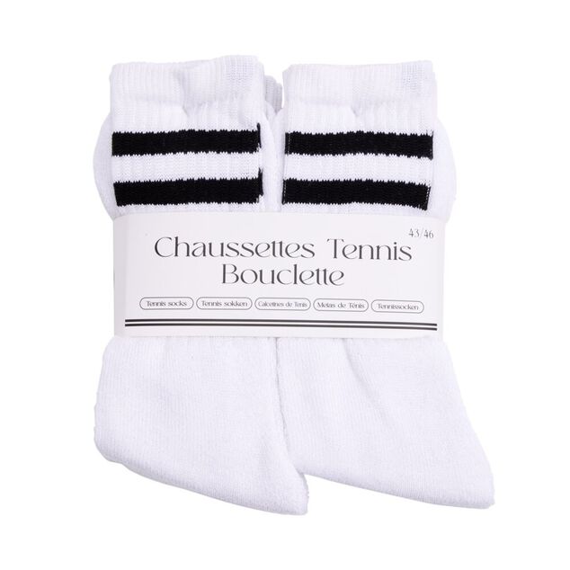 Chaussettes mixte tennis coton tige haute x10 paires (2 modèles)