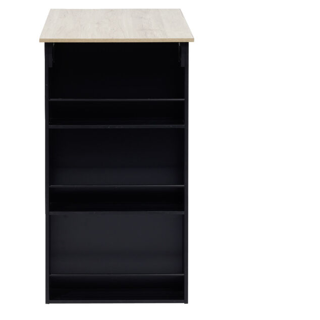 Mange debout bois et m&eacute;tal noir 60x100xH105cm