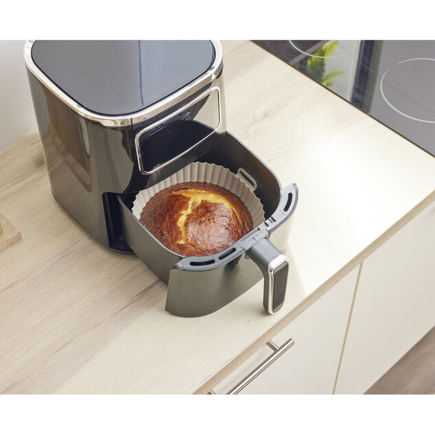 Moule en silicone rond &Oslash;20xH5cm sp&eacute;cial friteuse sans huile et four