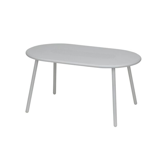 Table basse Faro m&eacute;tal gris clair 80x45xH40cm