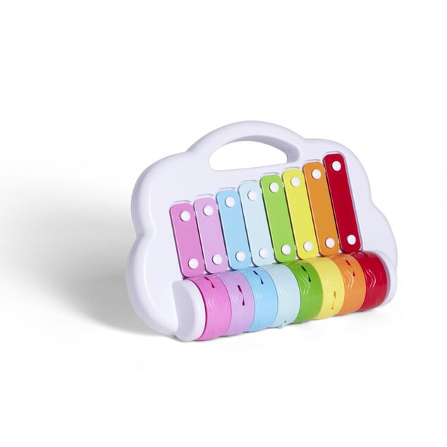 Xylophone multicolore m&eacute;tal et plastique 30,5x21,5x&eacute;p7cm