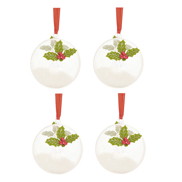 Boule de No&euml;l transparente &agrave; garnir x4