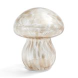 D&eacute;coration &agrave; poser champignon &agrave; LED en verre marron &Oslash;13xH15cm