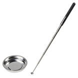 Outil magn&eacute;tique de ramassage en m&eacute;tal t&eacute;lescopique avec coupelle