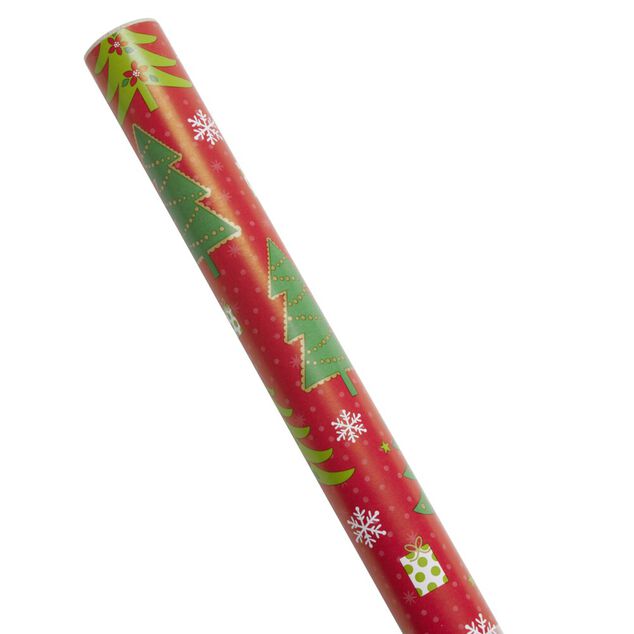 Papier cadeau No&euml;l x4 rouleau 2m (2 mod&egrave;les)