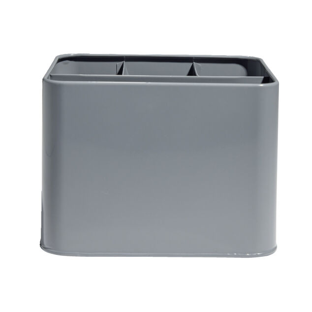 Rangement couverts fer gris 17x13xH12cm