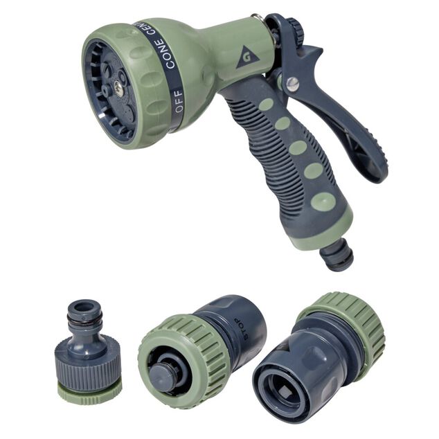 Pistolet arrosage gris 7 jets