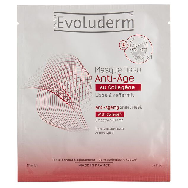 Masque tissu Evoluderm anti &acirc;ge collag&egrave;ne