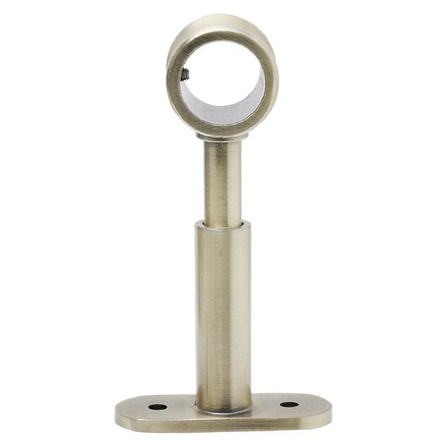 Support extensible m&eacute;tal gris pour tringle &agrave; rideau &Oslash;2xL7/11cm