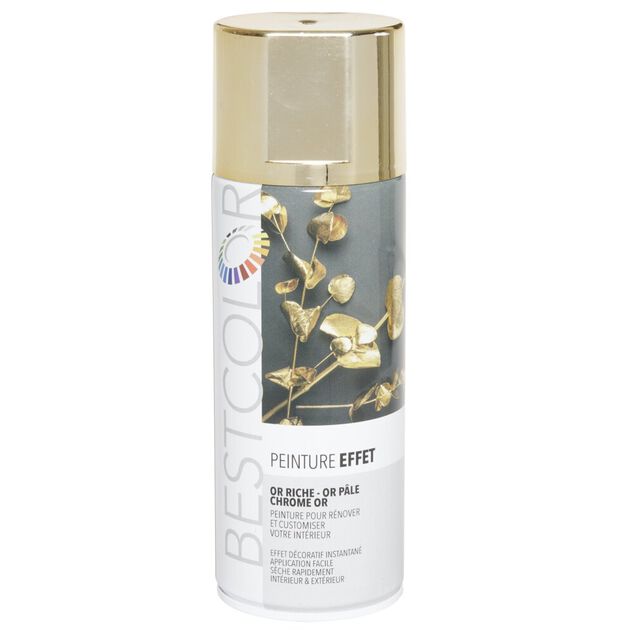 Peinture a&eacute;rosol Chrome Dor&eacute; 400 ml