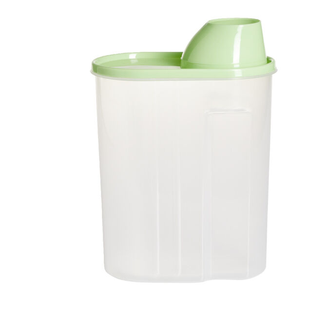 Boîte alimentaire plastique transparent et vert 2,5L