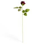 Fleur artificielle rose rouge fonc&eacute; H51cm
