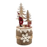 D&eacute;coration de No&euml;l rondin &agrave; poser (2 mod&egrave;les)