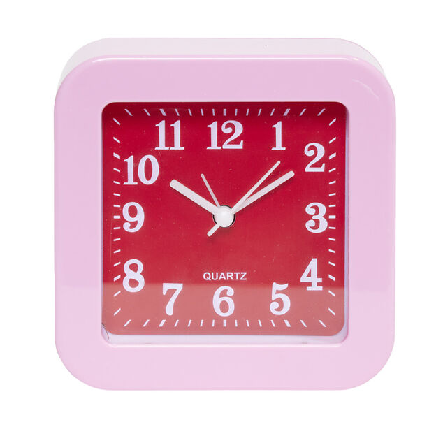 Mini r&eacute;veil analogique &agrave; quartz en plastique avec alarme (4 mod&egrave;les)
