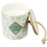 Bougie dans pot c&eacute;ramique design v&eacute;g&eacute;tal